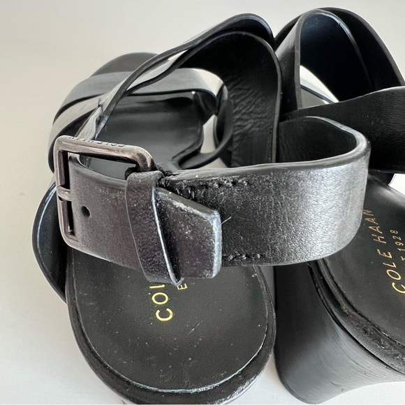 Cole Haan Women’s Penelope Black Leather Wedges 8.5B - Picture 11 of 14